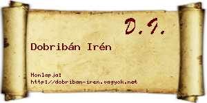 Dobribán Irén névjegykártya