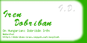 iren dobriban business card