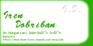 iren dobriban business card